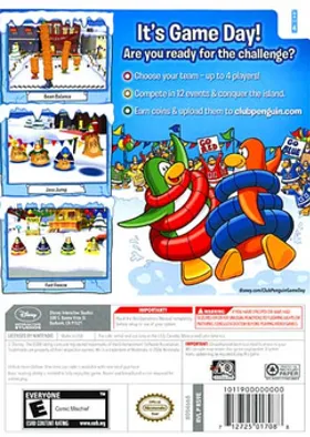 Club Penguin - Game Day! box cover back